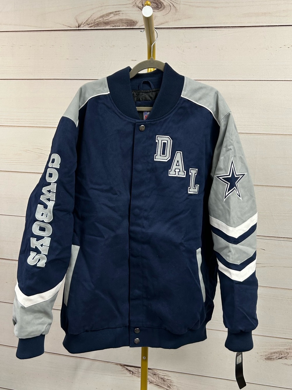 Dallas Cowboys Navy & Gray Letterman Jacket - Official NFL XXL